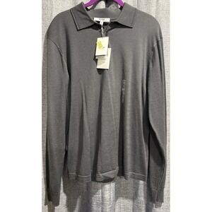 Murano Collezione Sweater Men's M Merino Wool Cashmere Gray Long Sleeve NWT